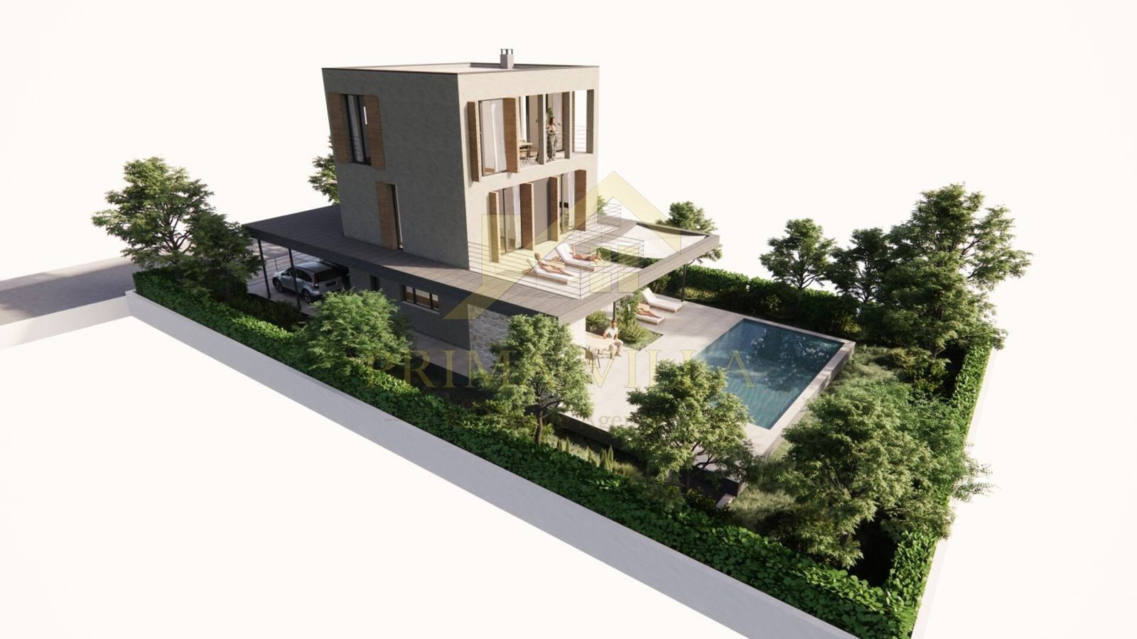 PRIVLAKA-GRAĐEVINSKO ZEMLJIŠTE 557 m² S PROJEKTOM-200 m OD PLAŽE